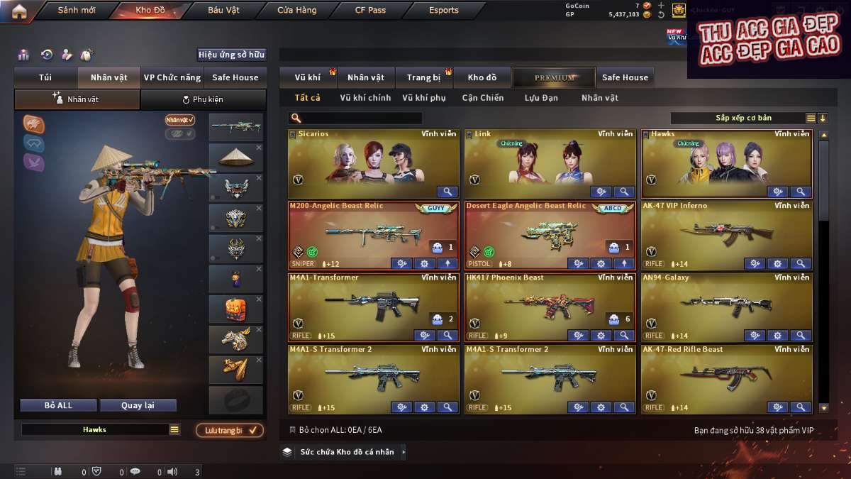 shop acc cf uy tin gia re